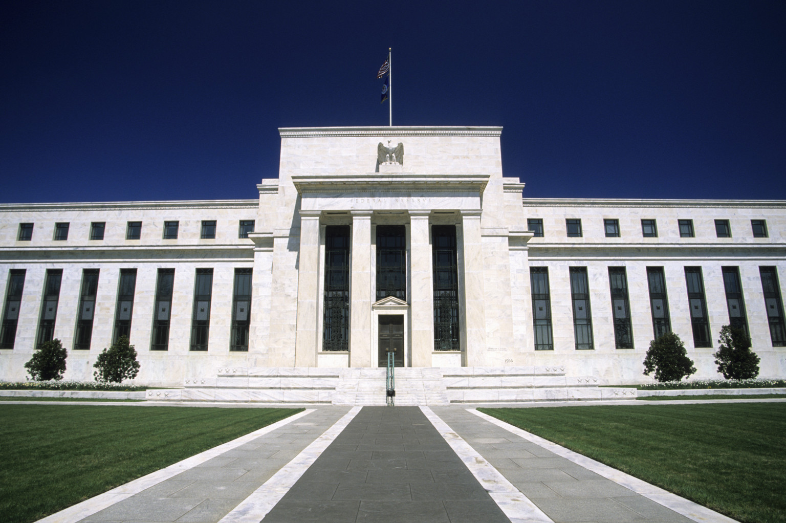 PERCEPTION = LITTLE BANK TAKE BIG BANK! Federal Reserve Building, Washington DC, USA