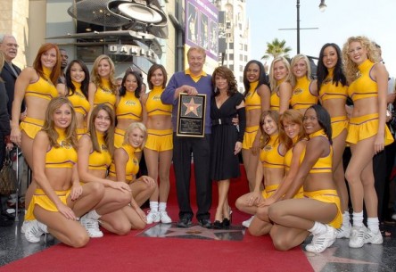 Laker Girls, Paula Abdul, and Dr, Jerry Buss January 27, 1933 â€“ February 18, 2013