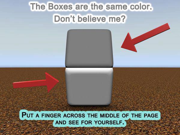 internet meme of shade invoking visual illusion