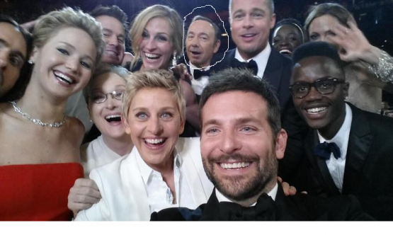 The Selfie That Broke Twitter. Academy Awards Show, Sunday March 2, 2014