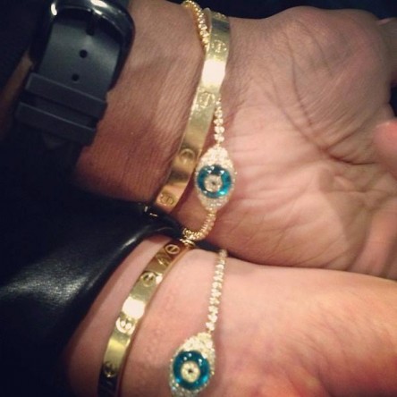 "Love my evil eye bracelet! bit.ly/193F33k" - Kris Jenner Facebook Page Thursday August 29, 2013