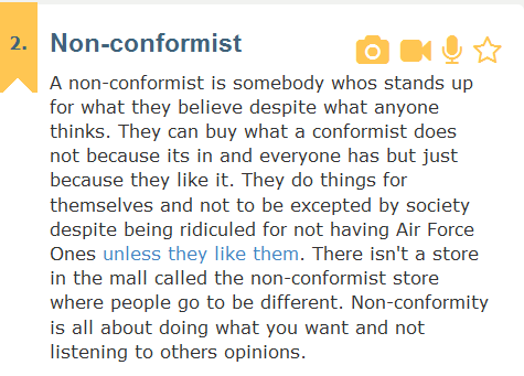non conformist