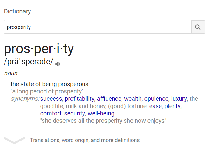 prosperity