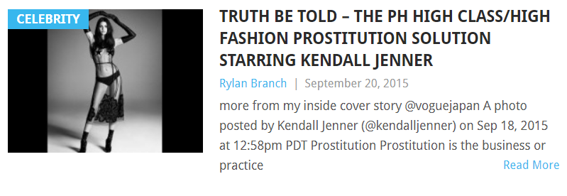 prostitution