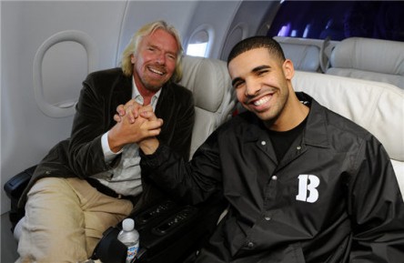 POWER MOVES! - Richard Branson And Drake. Virgin America.