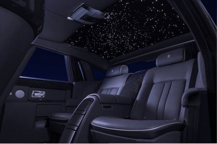 Taking inspiration from the heavens, the celestial motifs running through the car include the unique Starlight Headliner, recreating the position of the stars in the night sky as the first Phantom was created. https://www.facebook.com/rollsroycemotorcars